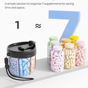 7-in-1 Portable Supplement Organizer